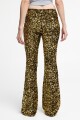 PANTALON FLARE DE LENTEJUELAS. Oro