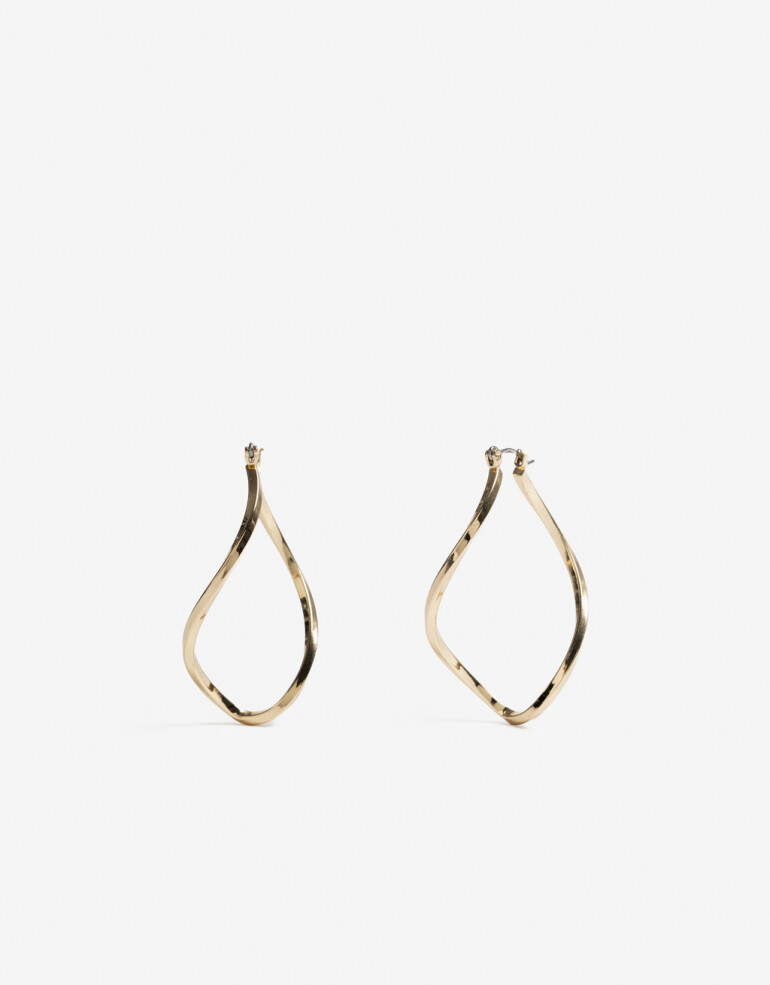 Aros Argollas Metal Argollas Metal Ovaladas - Dorado