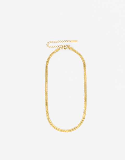 Collares Cortos Metal Collar Corto De Acero - Dorado