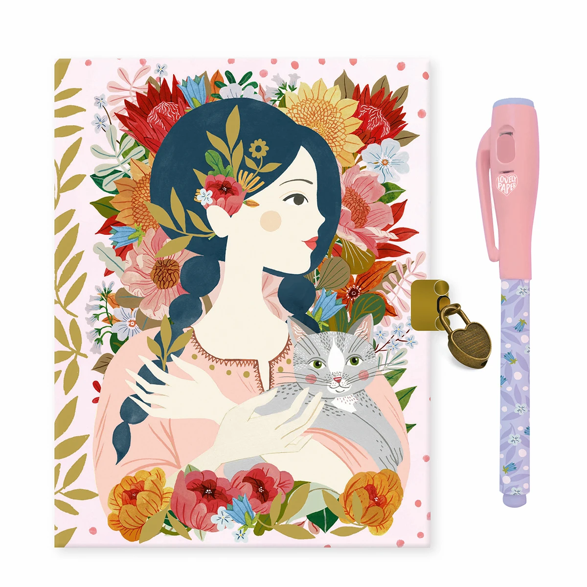 Diario Íntimo Djeco con bolígrafo mágico Lovely Paper Oana 