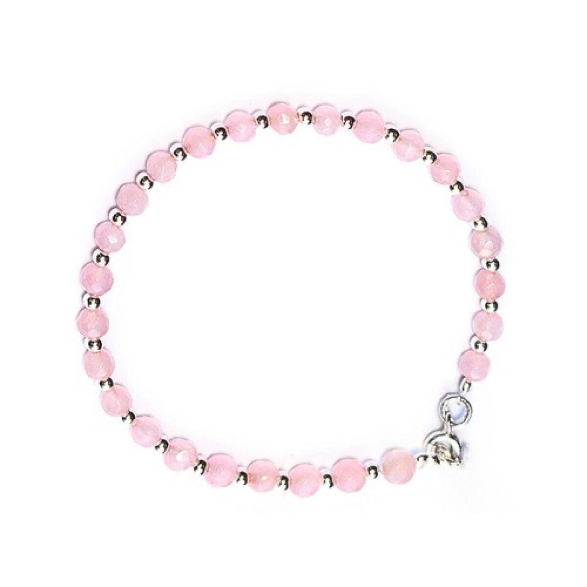 Pulsera Cuentas- Cuarzo Rosa 