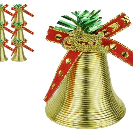 CAMPANA NAVIDEÑA 6CM X6UDS 6.5CM ALTO C/MOÑA Y CARTEL BOLSA 24247 CAMPANA NAVIDEÑA 6CM X6UDS 6.5CM ALTO C/MOÑA Y CARTEL BOLSA 24247