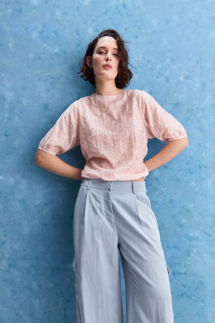PANTALÓN CARLI Celeste Grisáceo