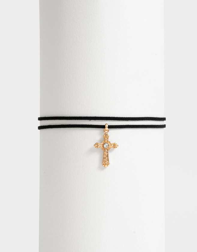 Chokers Con cruz Choker Con Cruz - Dorado