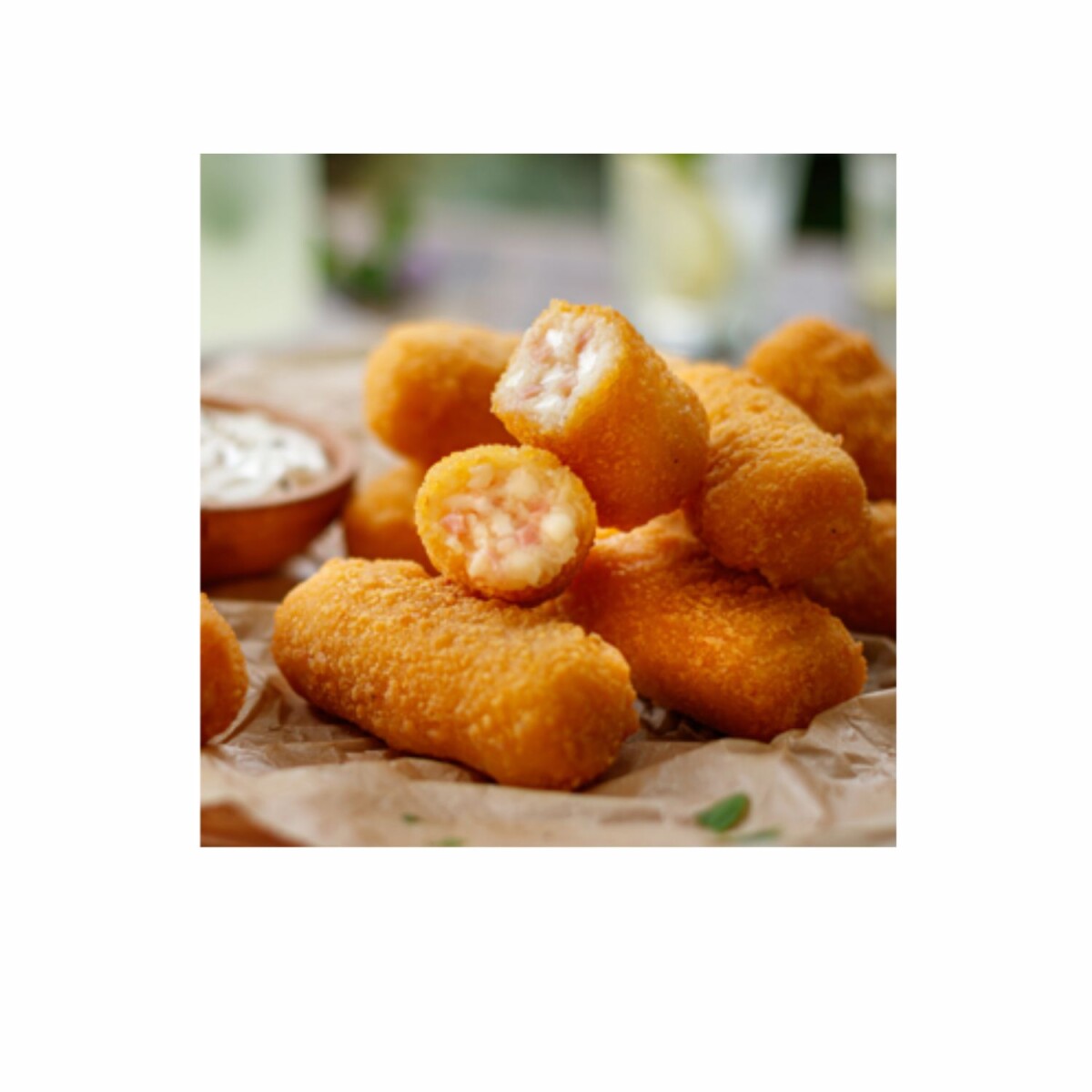 Croquetas de Papa, Jamón y Queso - 2 Kg. 