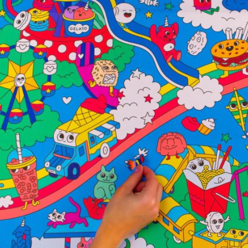 Poster para completar con stickers Kawaii