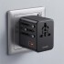 Ficha Cargador Auto Mini Usams 30w Doble Puerto Transparente Negro