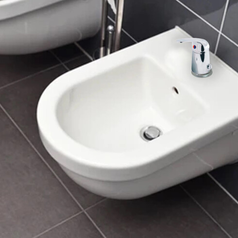 GRIFERIA MONOCOMANDO BIDET CROMO BRILLO LINEA BOMBAY BAÑO CROMO