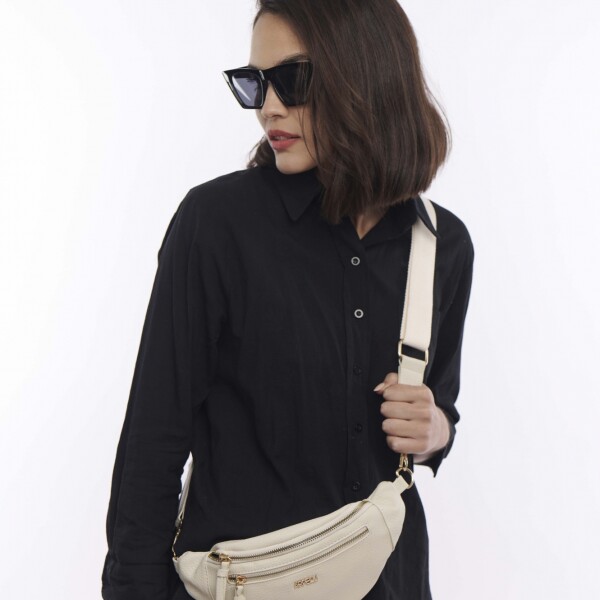 Riñonera con cinta Blanco