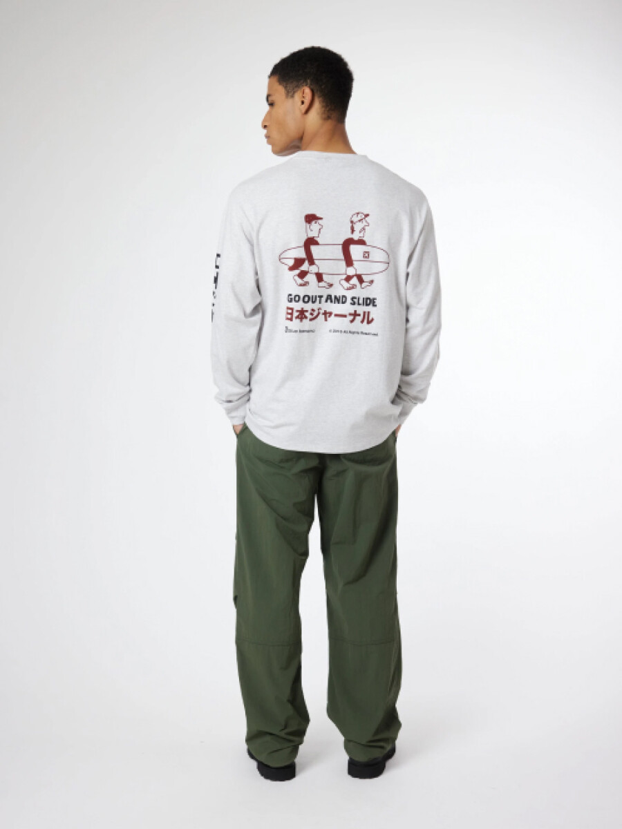 Camiseta Blue Banana - Coast Manga Larga - Gris 