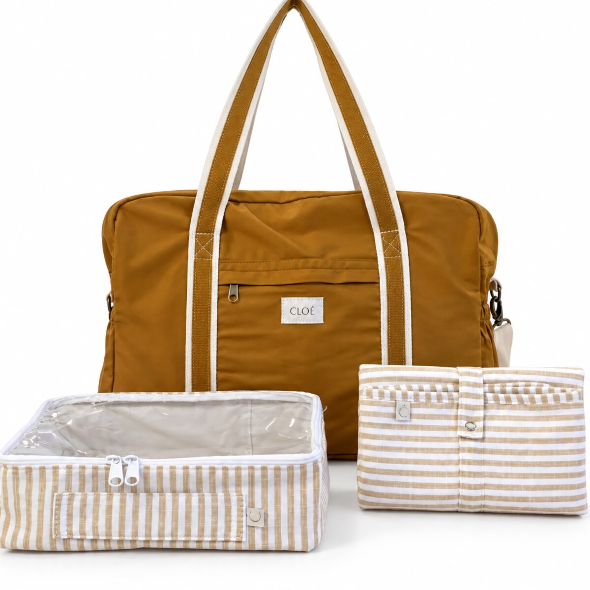Set Mama Paseo - Bronce + Stripes Camel 
