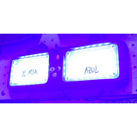 SEÑALIZACION - BALIZA LED LATERAL AMBULANCIA 12V AZUL DOBLE - SEÑALIZACION - BALIZA LED LATERAL AMBULANCIA 12V AZUL DOBLE -