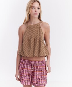 Blusa Puff Camel