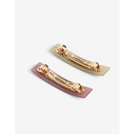 Hebillas Francesas Glitter Combinacion Bicolor