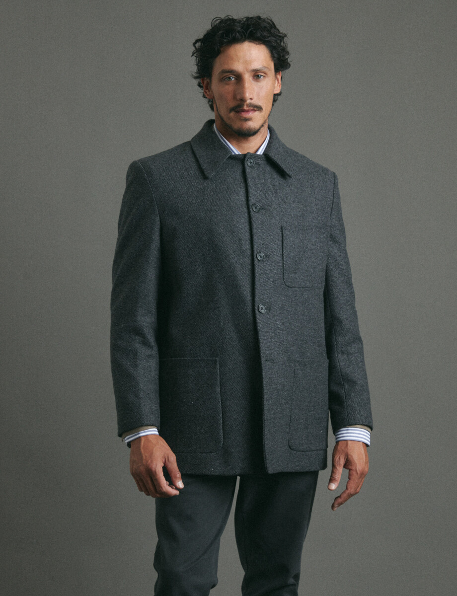 300261 SOBRETODO HARRINGTON SELECT Gris Oscuro