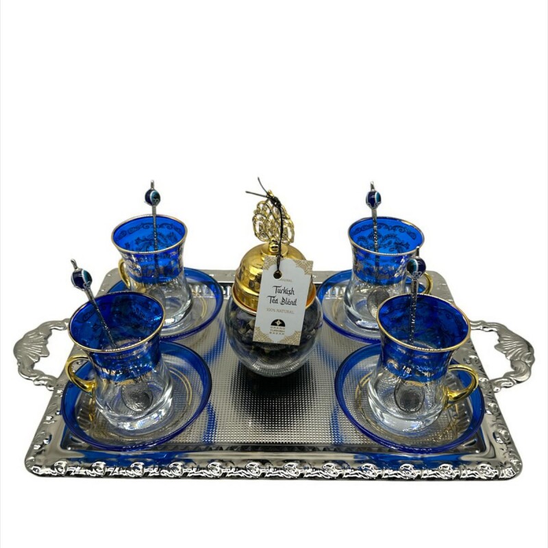 Set de té para cuatro personas VIP Azul