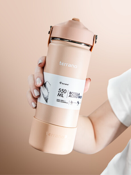 Botella Térmica con Pico 550mL. Rosa