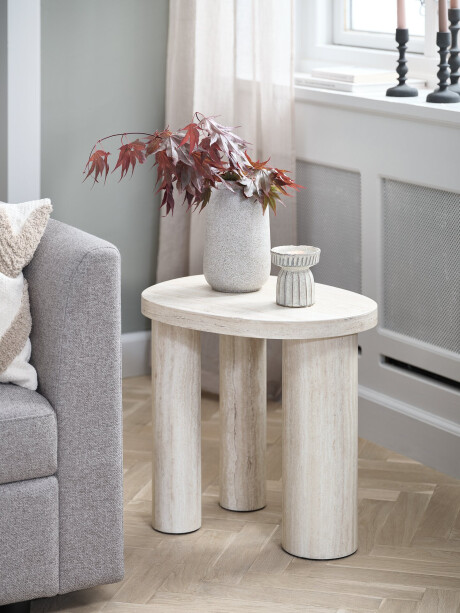 Mesa auxiliar LUNDEBORG 38x50 travertino Mesa auxiliar LUNDEBORG 38x50 travertino