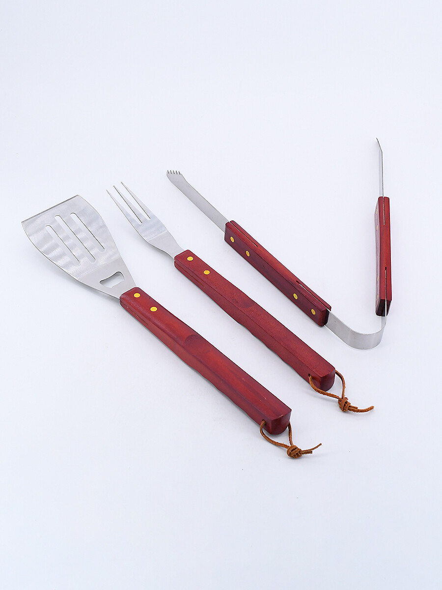UTENSILIOS PARA PARRILLA - MARRON 