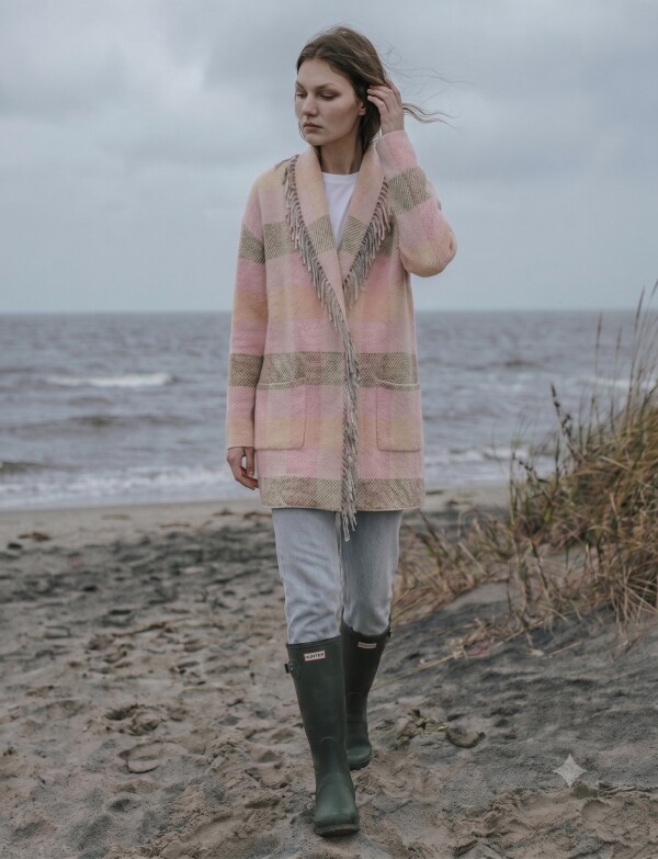 Cardigan Flecos MULTI/ROSA