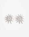 Aros Pasantes Metal Aros Maxi Pasantes Sol - Plateado Plata Mate