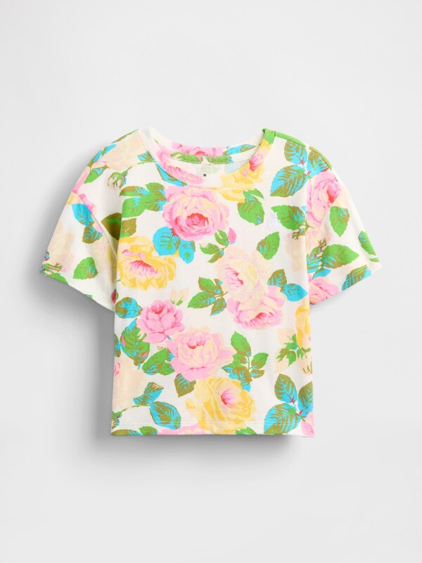 BF SS RELAXED PRINT T SUMMER FLORAL