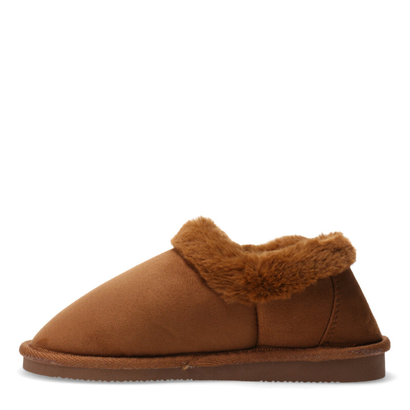 Zapatos de Mujer Lady Confort COSY tipo pantufla Marrón Camel Oscuro