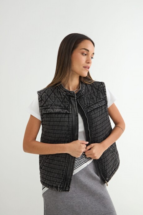 CHALECO DENIM NICOLA Negro
