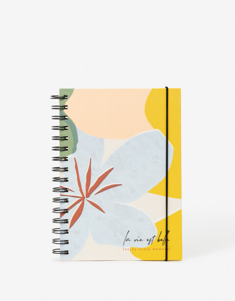 Anotadores Cuadernos y Memos Cuaderno Anillado Floral - Combinacion Multicolor