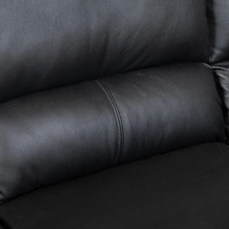 Sillon 3 cuerpos Cuero Natural Negro