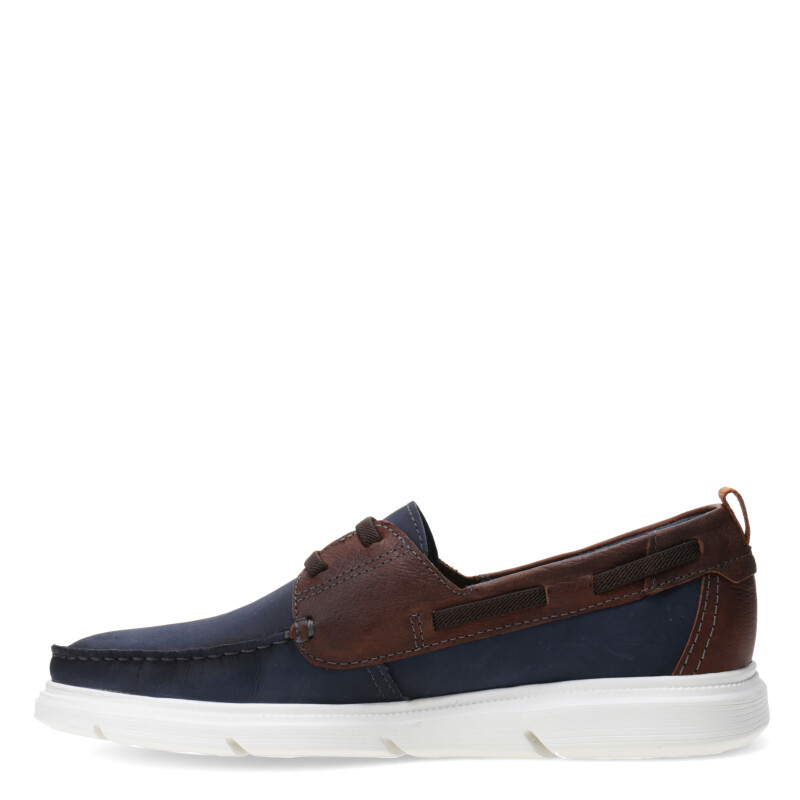 Zapato de Hombre Democrata NOMO con cordones Azul Jean - Marrón Oscuro