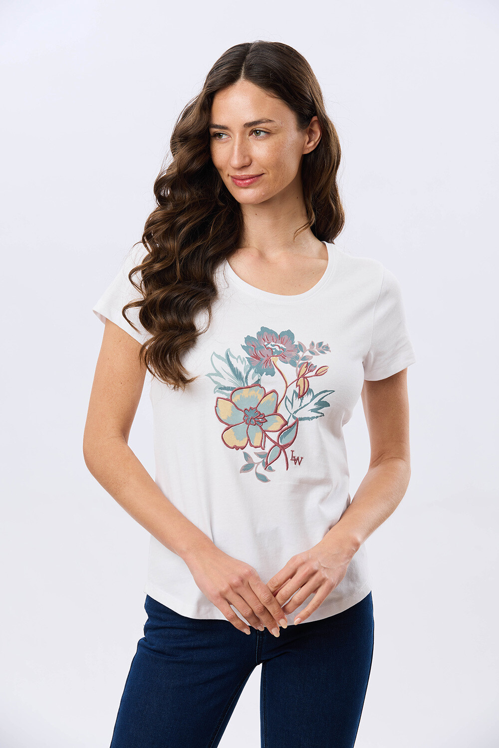 REMERA ESTAMPADA DE ALGODÓN Blanco