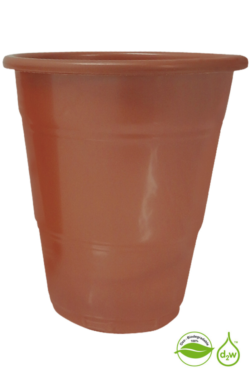 Vaso Biodegradable 210ml x10 - Gold Rose 