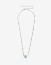 Cadena Corta con Dije Con Dijes Collar Con Dije Oriental - Plateado Rodio