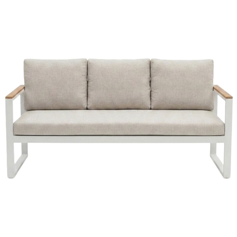 JGO DE JARDIN BCO C/ALMOHADONES BEIGE COMB 4PZAS Unica