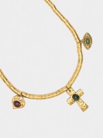 Collar Corto Con Colgantes De Piedras multicolor