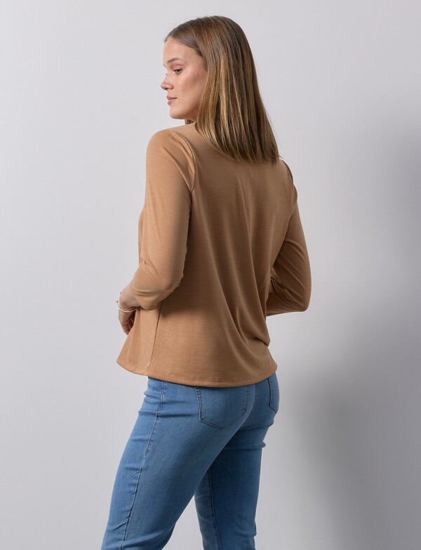 Blusa Zips TOSTADO