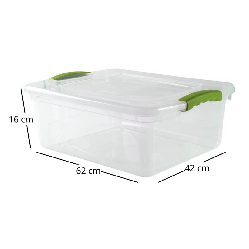 Caja organizadora 15 lts Wenbox TRANSPARENTE