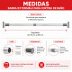 Barrote extensible para cortina 110 a 200 cm GRIS