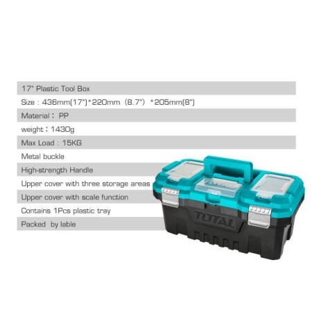 CAJA HERRAM 17´ BROCHE METAL TOTAL CAJA HERRAM 17´ BROCHE METAL TOTAL