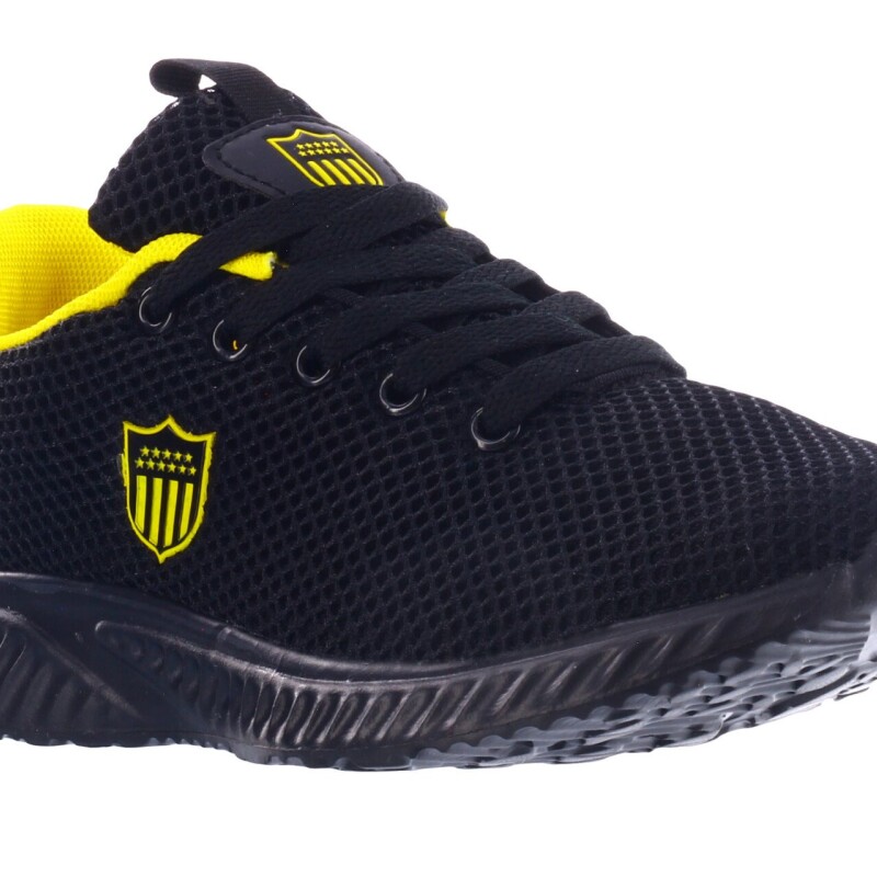 Championes Infantiles Peñarol Run Basic Kids Negro - Amarillo