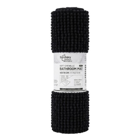 ALFOMBRA NEGRA P/BAÑO 45X70CM Unica