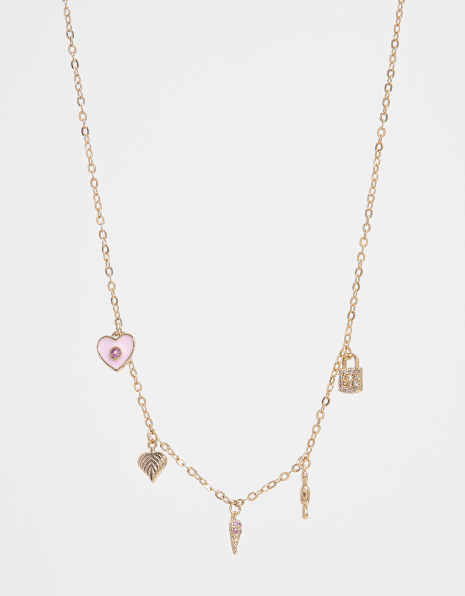 Collar Con Multi Charms De Cubic Zirconia 