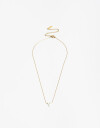 Cadena Corta con Dije Perlas Cadena Corta Con Dije V, Acero - Dorado