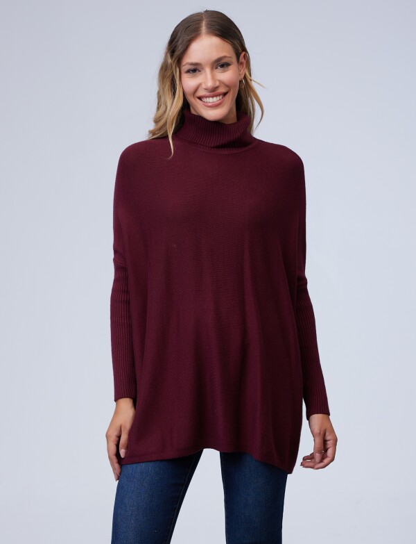 Polera Oversize BORDEAUX