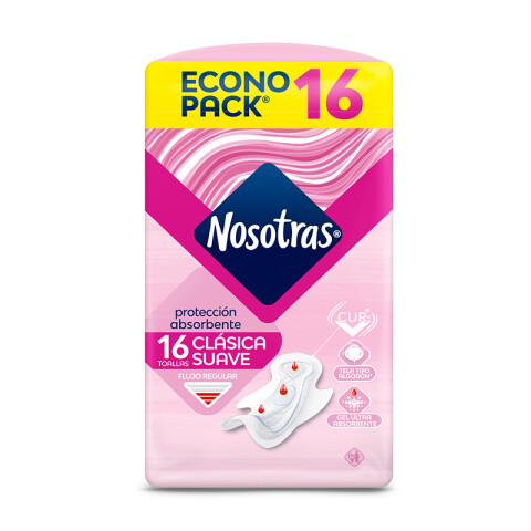 Toallas femeninas Nosotras Econopack clásica x16