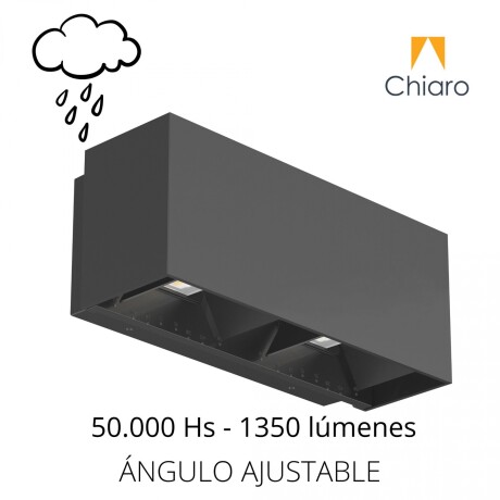 Spot aplique doble led ángulo regulable 18W IP65 NEGRO