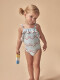 Bañador Estampado Ondas Azul Talco