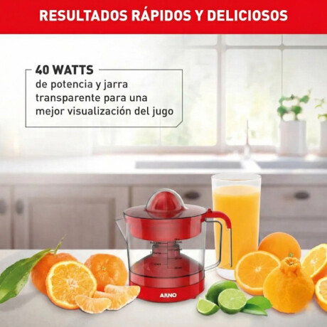Exprimidor Arno Citrus Press | Capacidad de 0,75Lts. | Funcionamiento Automático | Color rojo. Exprimidor Arno Citrus Press | Capacidad de 0,75Lts. | Funcionamiento Automático | Color rojo.