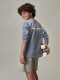 Camiseta Print Ride Gris Azulado